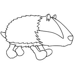 Dessin à colorier: Blaireau (Animaux) #208841 - Coloriages à Imprimer Gratuits