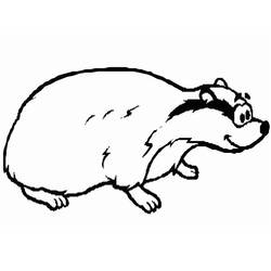 Dessin à colorier: Blaireau (Animaux) #208857 - Coloriages à Imprimer Gratuits