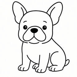 Dessin à colorier: Bouledogue Français (Animaux) #221188 - Coloriages à Imprimer Gratuits