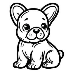 Dessins à colorier: Bouledogue Français - Coloriages à Imprimer Gratuits