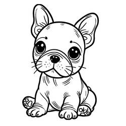 Dessin à colorier: Bouledogue Français (Animaux) #221193 - Coloriages à Imprimer Gratuits