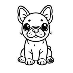 Dessin à colorier: Bouledogue Français (Animaux) #221196 - Coloriages à Imprimer Gratuits