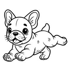 Dessin à colorier: Bouledogue Français (Animaux) #221205 - Coloriages à Imprimer Gratuits