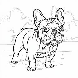 Dessin à colorier: Bouledogue Français (Animaux) #221213 - Coloriages à Imprimer Gratuits