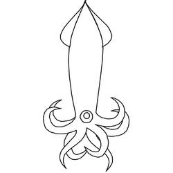 Coloriage Calmar (Animaux) #208880 à imprimer et colorier
