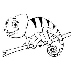 Coloriage Caméléon (Animaux) #206726 à imprimer et colorier