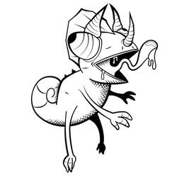 Coloriage Caméléon (Animaux) #206729 à imprimer et colorier