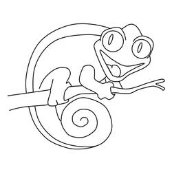 Coloriage Caméléon (Animaux) #206730 à imprimer et colorier