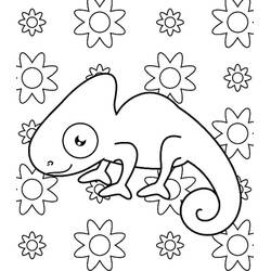 Coloriage Caméléon (Animaux) #206732 à imprimer et colorier