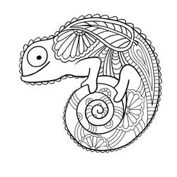 Coloriage Caméléon (Animaux) #206733 à imprimer et colorier
