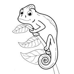 Coloriage Caméléon (Animaux) #206734 à imprimer et colorier