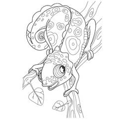 Coloriage Caméléon (Animaux) #206735 à imprimer et colorier