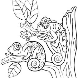 Coloriage Caméléon (Animaux) #206744 à imprimer et colorier