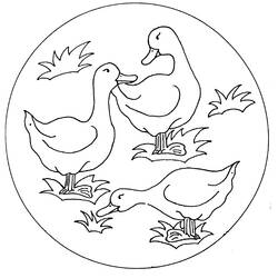 Dessin à colorier: Canard (Animaux) #1469 - Coloriages à imprimer