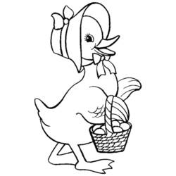 Dessin à colorier: Canard (Animaux) #1519 - Coloriages à imprimer