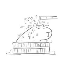 Dessin à colorier: Capybara (Animaux) #207591 - Coloriages à Imprimer Gratuits