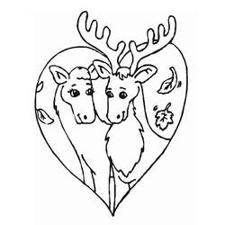 Dessin à colorier: Caribou (Animaux) #1555 - Coloriages à Imprimer