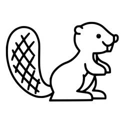 Coloriage Castor (Animaux) #207195 à imprimer et colorier