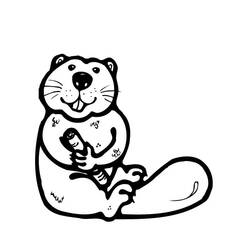 Coloriage Castor (Animaux) #207221 à imprimer et colorier