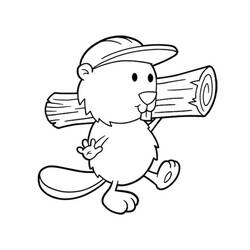 Coloriage Castor (Animaux) #207227 à imprimer et colorier