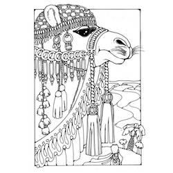 Dessin à colorier: Chameau (Animaux) #1694 - Coloriages à imprimer