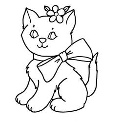 Dessin à colorier: Chat (Animaux) #174949 - Coloriages à Imprimer Gratuits
