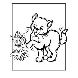 Dessin à colorier: Chat (Animaux) #174960 - Coloriages à Imprimer Gratuits