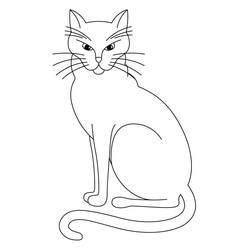 Dessin à colorier: Chat (Animaux) #174961 - Coloriages à Imprimer Gratuits