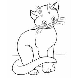 Dessin à colorier: Chat (Animaux) #174962 - Coloriages à Imprimer Gratuits