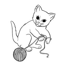 Dessin à colorier: Chat (Animaux) #174965 - Coloriages à Imprimer Gratuits