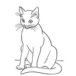 Dessin à colorier: Chat (Animaux) #174966 - Coloriages à Imprimer Gratuits