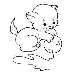 Dessin à colorier: Chat (Animaux) #174973 - Coloriages à Imprimer Gratuits