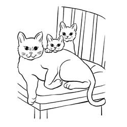 Dessin à colorier: Chat (Animaux) #174975 - Coloriages à Imprimer Gratuits