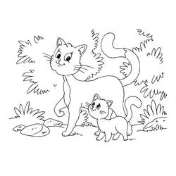 Dessin à colorier: Chat (Animaux) #174983 - Coloriages à Imprimer Gratuits