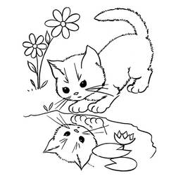 Dessin à colorier: Chat (Animaux) #174984 - Coloriages à Imprimer Gratuits