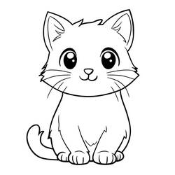 Coloriage Chat Kawaii (Animaux) #216281 à imprimer et colorier
