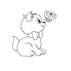 Coloriage Chaton (Animaux) #176597 à imprimer et colorier