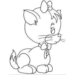 Coloriage gratuit Chaton (Animaux) #176599 à colorier aux crayons