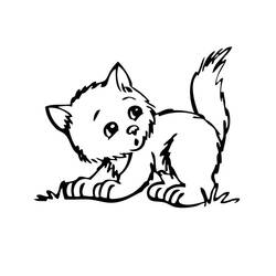 Coloriage Chaton (Animaux) #176601 à imprimer et colorier