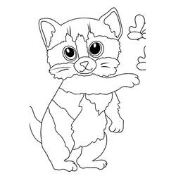 Coloriage Chaton (Animaux) #176603 à imprimer et colorier