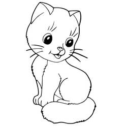 Coloriage Chaton (Animaux) #176607 à imprimer et colorier