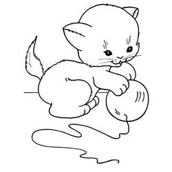 Coloriage Chaton (Animaux) #176609 à imprimer et colorier