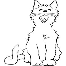 Dessin à colorier: Chaton (Animaux) #18111 - Coloriages à Imprimer Gratuits