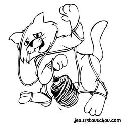 Dessin à colorier: Chaton (Animaux) #18178 - Coloriages à Imprimer Gratuits