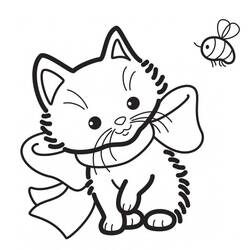 Coloriage Chaton (Animaux) #215365 à imprimer et colorier