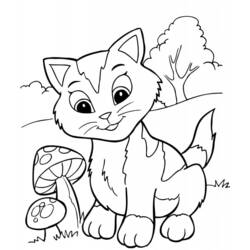 Coloriage Chaton (Animaux) #215366 à imprimer et colorier