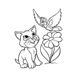 Coloriage Chaton (Animaux) #215371 à imprimer et colorier
