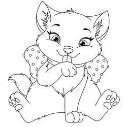 Coloriage Chaton (Animaux) #215375 à imprimer et colorier