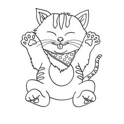Coloriage Chaton (Animaux) #215382 à imprimer et colorier