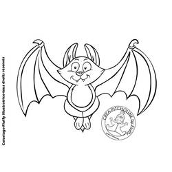 Dessin à colorier: Chauve-souris (Animaux) #1996 - Coloriages à Imprimer Gratuits